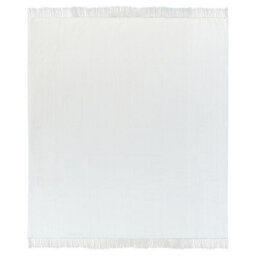Beliani Blanket Ampara Cotton 200 X 220 Cm Off-White - thumbnail 4