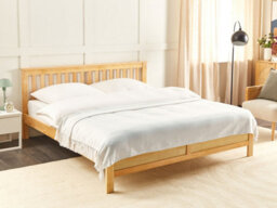 Beliani Blanket Ampara Cotton 200 X 220 Cm Off-White - thumbnail 2