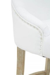 Orsina White Bar Stool With High Back, Velvet Seat Breakfast Bar Chair, Kitchen Stool With Footrest, Chair For Bar - thumbnail 9