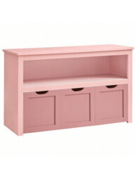 Songmics Vasagle Toy Storage For Kids, Kids Storage Unit, Storage Cabinet With Wheels,kids Bookcase, 3 Drawers,,children's Room, Playroom - thumbnail 5