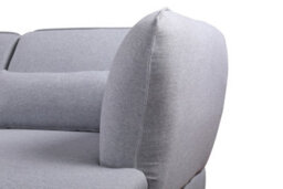 Mattress Guru Cove 3 Seater Corner Sofa In Grey Fabric With Wooden Legs, Right Hand Chaise, Premium Quality - thumbnail 4