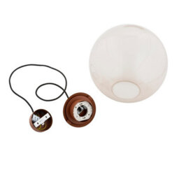 Luminosa Lighting Luminosa Volante Globe Pendant Ceiling Light Light Wood Natural Oak G9, Ip44 - thumbnail 6