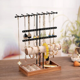 Xample Jewelry Holder Organizer 4-Tier Jewelry Stand With Necklace Organizer Earring Bracelet Holder Ring Box,hanger For Display - thumbnail 8