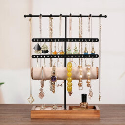 Xample Jewelry Holder Organizer 4-Tier Jewelry Stand With Necklace Organizer Earring Bracelet Holder Ring Box,hanger For Display - thumbnail 2
