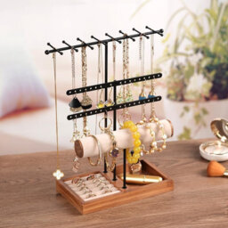Xample Jewelry Holder Organizer 4-Tier Jewelry Stand With Necklace Organizer Earring Bracelet Holder Ring Box,hanger For Display - thumbnail 7