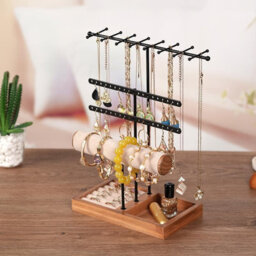 Xample Jewelry Holder Organizer 4-Tier Jewelry Stand With Necklace Organizer Earring Bracelet Holder Ring Box,hanger For Display - thumbnail 6