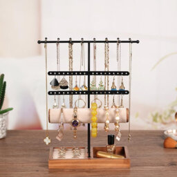 Xample Jewelry Holder Organizer 4-Tier Jewelry Stand With Necklace Organizer Earring Bracelet Holder Ring Box,hanger For Display - thumbnail 5