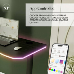 X Rocker Xr Living Oka 140Cm Office Desk With Wireless Charging - Black Ash - thumbnail 4