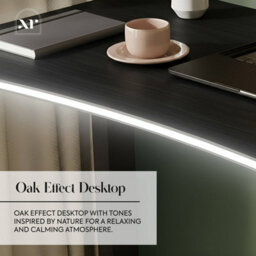 X Rocker Xr Living Oka 140Cm Office Desk With Wireless Charging - Black Ash - thumbnail 7