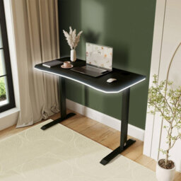 X Rocker Xr Living Oka 140Cm Office Desk With Wireless Charging - Black Ash - thumbnail 1