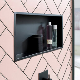 Bubly Bathrooms Pure Stainless Steel Recessed Shower Niche - 300X600mm Wall-Mounted Wet Room Storage Shelf - thumbnail 2