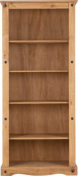 Seconique Corona Tall Bookcase In Distressed Waxed Pine - thumbnail 3
