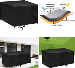 Garden Table Cover, Waterproof Outdoor Furniture Protective Cover For Furniture, Tarpaulin 100X66X80Cm - thumbnail 2