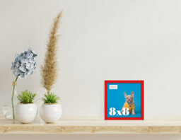 8X8 Red Picture Frame (20.3 X 20.3Cm) Poster, Photo, Artwork, Gallery Wall Or Print - thumbnail 2