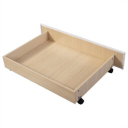 Abrihome Upholstered Bed 135X190Cm, 2 Drawers, Slatted Frame - White Faux Leather Headboard - Youth & Guest Bed - thumbnail 5