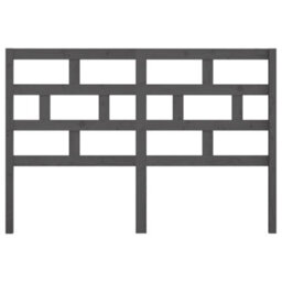 Walplus Bed Headboard Grey 146X4X100 Cm Solid Wood Pine - thumbnail 4