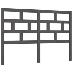 Walplus Bed Headboard Grey 146X4X100 Cm Solid Wood Pine - thumbnail 2