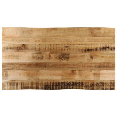 Berkfield Table Top Live Edge 120X60X3.8 Cm Solid Wood Rough Mango - image 1
