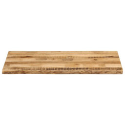 Berkfield Table Top Live Edge 120X60X3.8 Cm Solid Wood Rough Mango - thumbnail 3