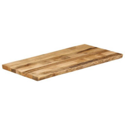 Berkfield Table Top Live Edge 120X60X3.8 Cm Solid Wood Rough Mango - thumbnail 2