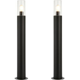 2 Pack Outdoor Bollard Post Light - 15W E27 Led - 800mm Height - Stainless Steel