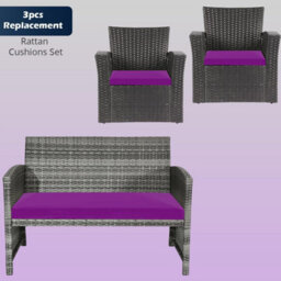 istyle mode Cushion For Rattan Chairs (Purple, 3 Pieces) - thumbnail 2
