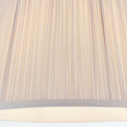 "12"" Elegant Round Tapered Drum Lamp Shade Dusky Pink Gathered Pleated Silk Cover" - thumbnail 4