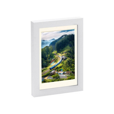 "Nicola Spring Photo Frame With 4"" X 6"" Mount - 5"" X 7"" - White/ivory" - image 1