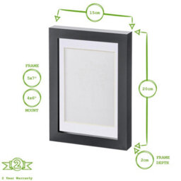 "Nicola Spring Photo Frame With 4"" X 6"" Mount - 5"" X 7"" - White/ivory" - thumbnail 3