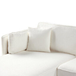 Beliani Corner Sofa 3 Seater Altan Boucle Off-White Right Hand - thumbnail 6
