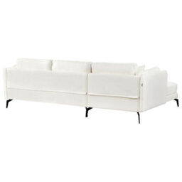 Beliani Corner Sofa 3 Seater Altan Boucle Off-White Right Hand - thumbnail 5