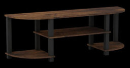 Urbn-Living Urbnliving 120Cm Wide Tv Unit Stand S-Tube Entertainment Centre Storage Shelf Living Room Rustic Brown Cabinet - thumbnail 3