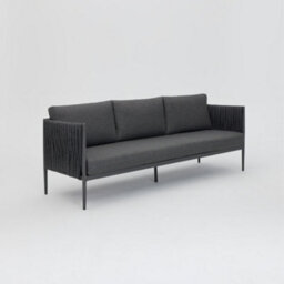 Home Detail Serena Rope Lounge Sofa Garden Set With Coffee Table, Dark Grey - thumbnail 4