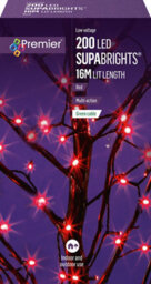 Supabrights String Red 200 Led Indoor & Outdoor String Lights
