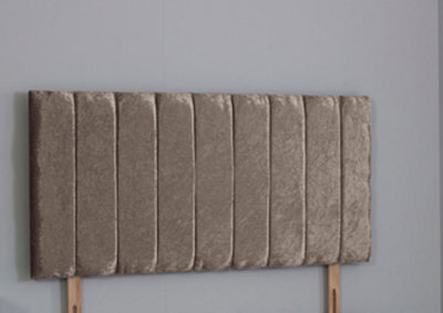 Comfy Deluxe 3Ft  Single 26Inch Truffle   Crush Velvet 9 Panel Headboard