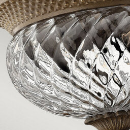 Luminosa Lighting Elstead Plantation 2 Light Small Semi Flush Ceiling Light Pearl Bronze, E27 - thumbnail 4