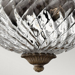 Luminosa Lighting Elstead Plantation 2 Light Small Semi Flush Ceiling Light Pearl Bronze, E27 - thumbnail 3