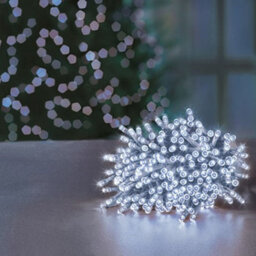 Premier Decorations Limited 200 Led Supabrights White Christmas String Tree Lights 16M Lit Length Clear Cable - thumbnail 3