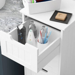 4-Drawer Bedside Cabinet Storage Nightstand Side Table - thumbnail 6