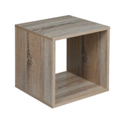 Urbn-Living Urbnliving Height 30Cm Shelves Cube Shelving Colour Antique Oak Cube Display Storage Wood Shelf - thumbnail 1