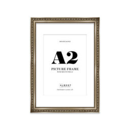 A2 Gunmetal  Ornate Picture Frame (59.4 X 42Cm) With Mount For A3 Poster, Photo, Artwork, Gallery Wall Or Print - thumbnail 1