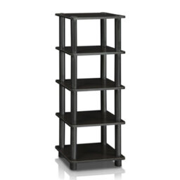 Walplus Furinno Turn-N-Tube 4-Bins System Rack, Espresso - thumbnail 2