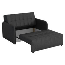 Viva Grand Ii Upholstered Sofa Bed With Wooden Legs Wooden Frame Bed Storage Freestanding Back 85X125X98Cm Beige - thumbnail 3