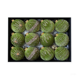 Amorly 12 Pack Flocked Velvet Christmas Ball Ornaments, 8Cm Hanging Tree Baubles, Seasonal Indoor Home Christmas Decor (Light Green) - thumbnail 6