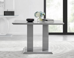 Furniturebox Uk Imperia 4 Grey Dining Table And 4 Grey Velvet Milan Chairs - thumbnail 3