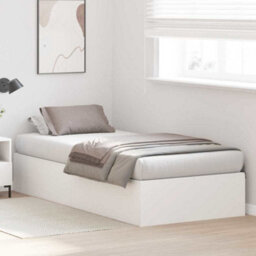 Berkfield Modern Storage Bed Frame White 90X190 Cm - thumbnail 5