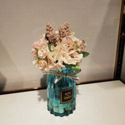 Living And Home Pink Romantic Artificial Bouquet Faux Silk Flower For Home Wedding Decoration - thumbnail 2