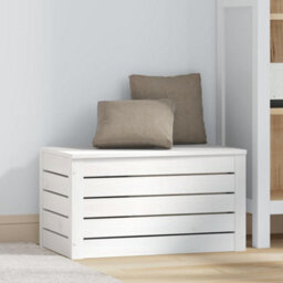 Walplus Storage Box White 59.5X36.5X33 Cm Solid Wood Pine - thumbnail 3