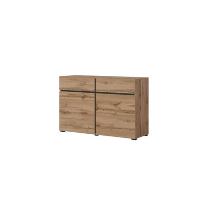 Arte Kross 45 Sideboard Cabinet In Oak Wotan - W1190mm H780mm D400mm, Rustic Elegance - image 1