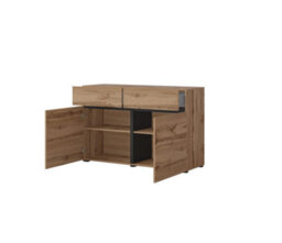 Arte Kross 45 Sideboard Cabinet In Oak Wotan - W1190mm H780mm D400mm, Rustic Elegance - thumbnail 2